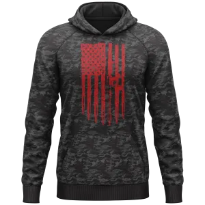 Black Camo Flag Hoodie