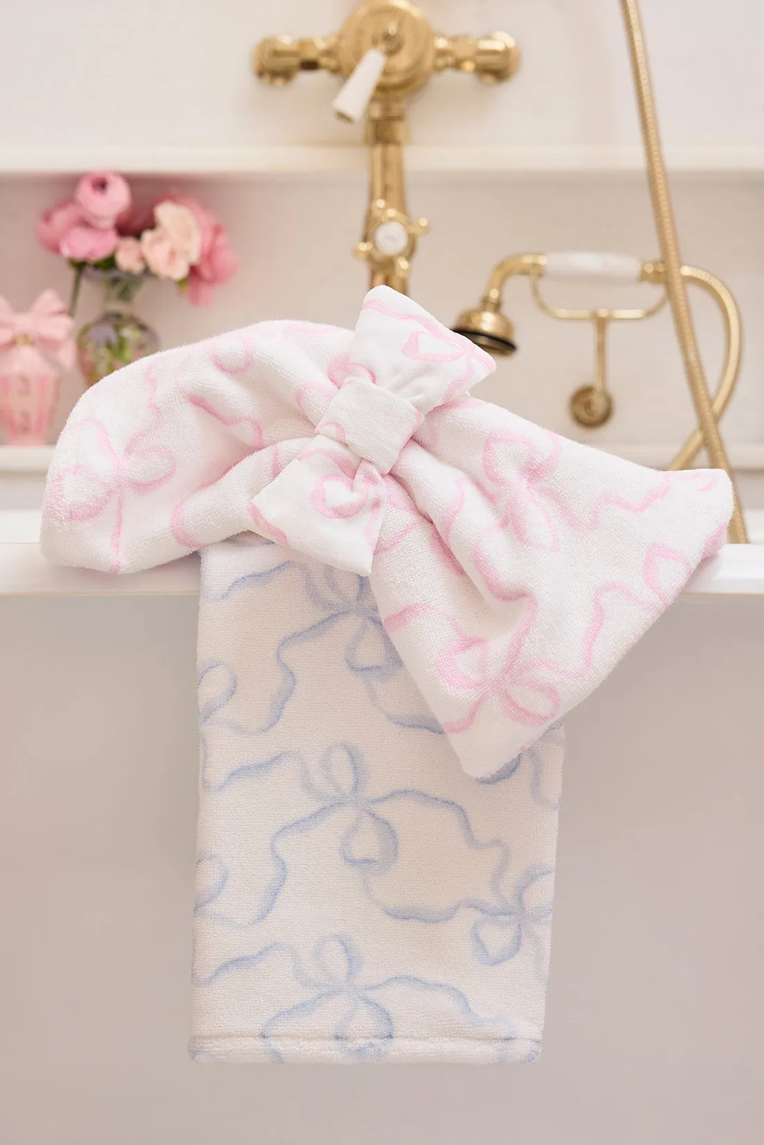 Bow Face Wash Beauty Headband-PINK BONNET