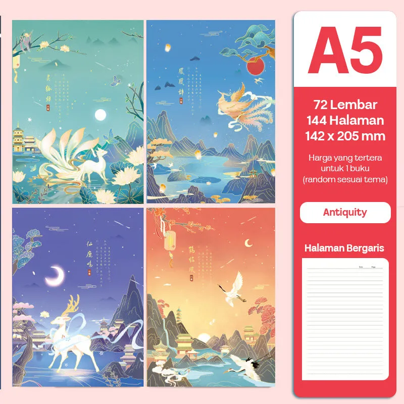 Buku Notebook A5 Sampul Eva Waterproof Tebal Halaman Bergaris SBRA572