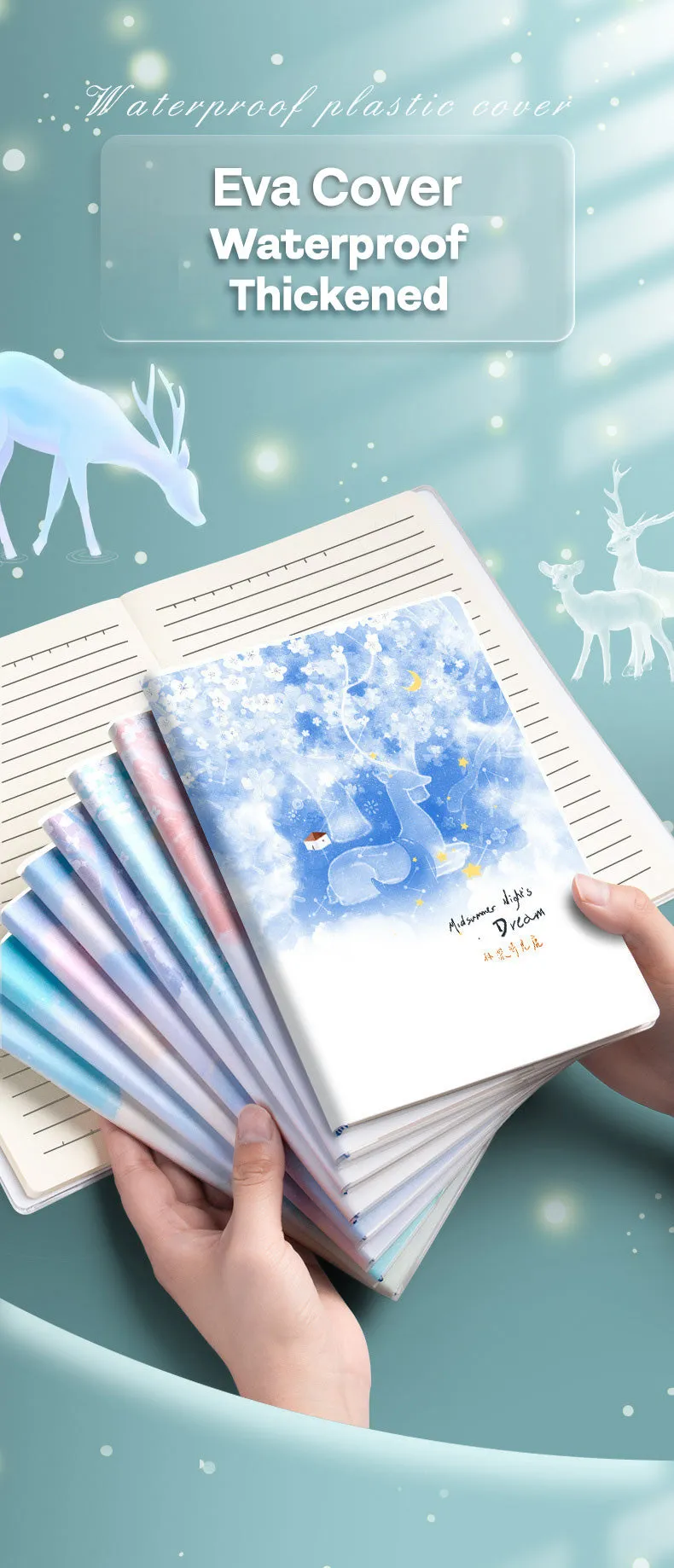 Buku Notebook A5 Sampul Eva Waterproof Tebal Halaman Bergaris SBRA596