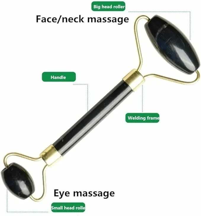 Buy-Simplicity® Jade Roller and Gua Sha Massage Tool, Face Massager, Facial Roller for Skin, Eyes, Neck - Authentic, Durable, Noiseless Design, Jade Roller, Face Roller Gift Set