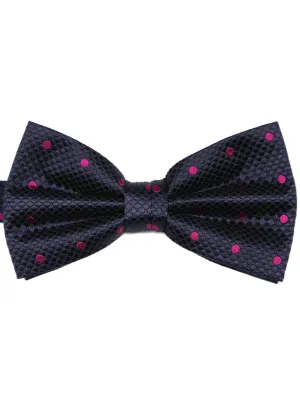 DCLIC Classic Spot Bow Tie - Navy/Fuschia
