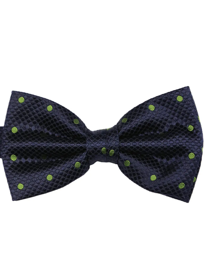 DCLIC Classic Spot Bow Tie - Navy/Green