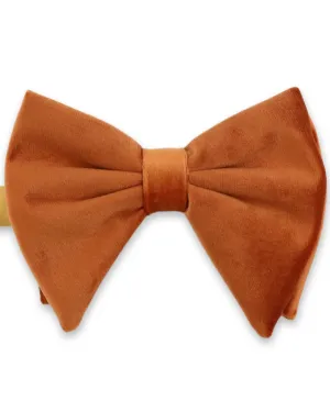 DCLIC Floppy Velvet Bow Tie - Rust