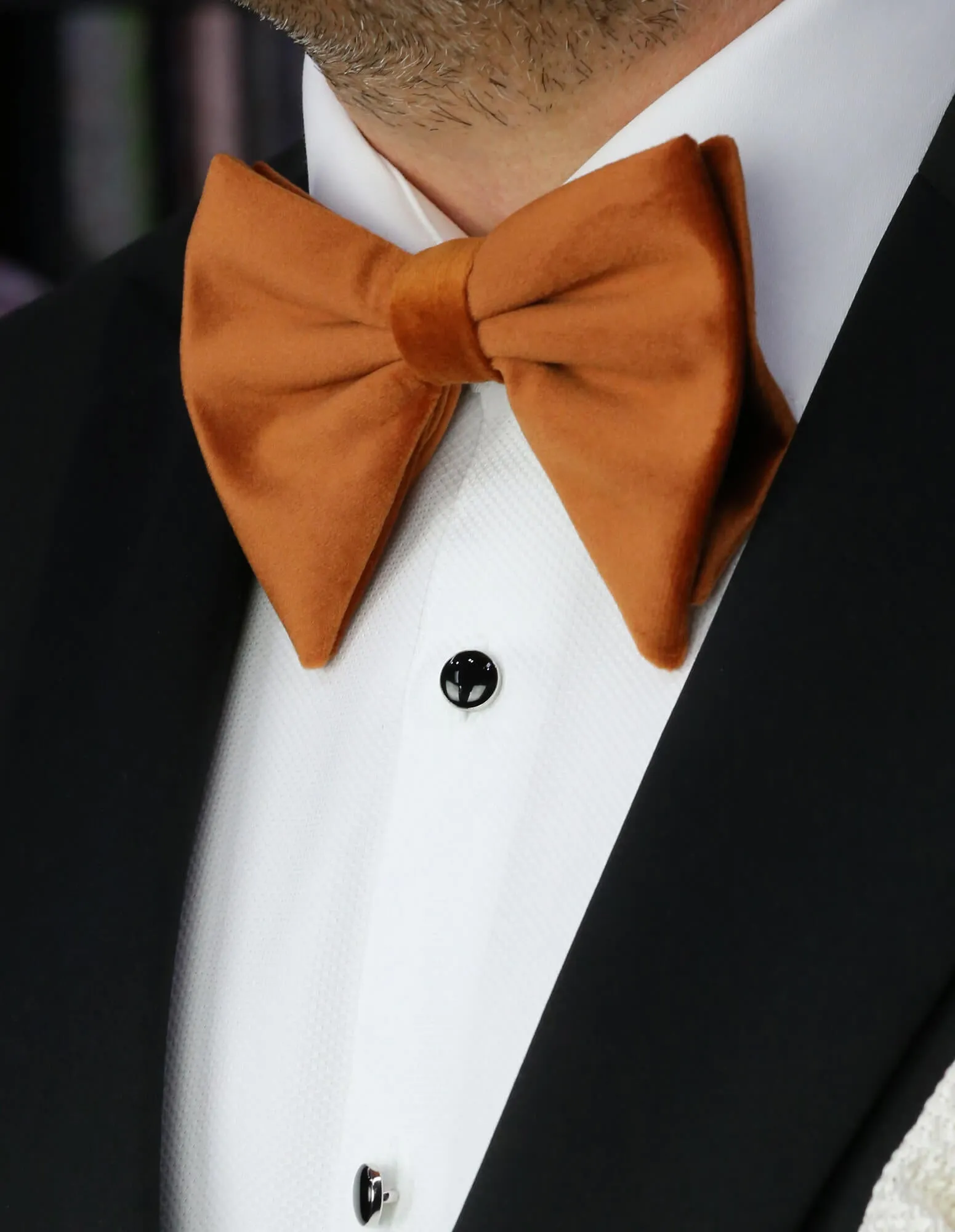 DCLIC Floppy Velvet Bow Tie - Rust