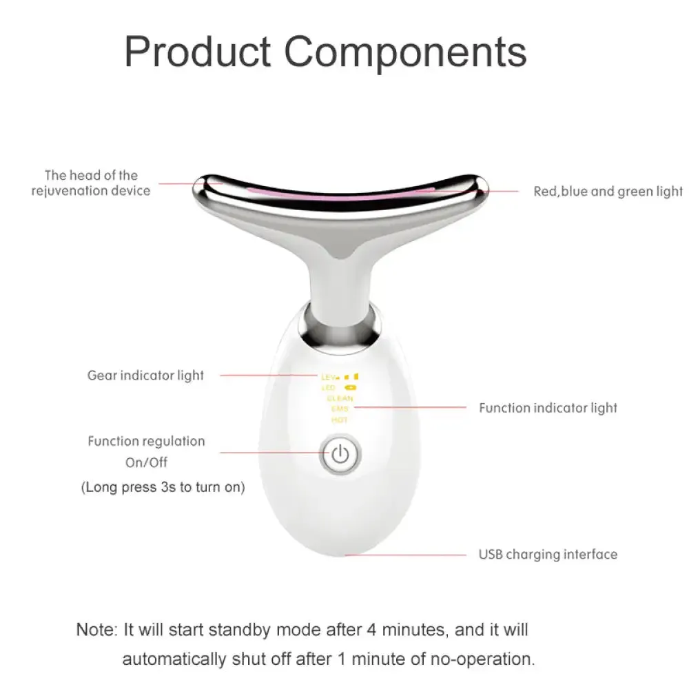 Ems Anti Wrinkle Skin Tightening Face Lifting Massager Reduce Double Chin Skin Care Tools