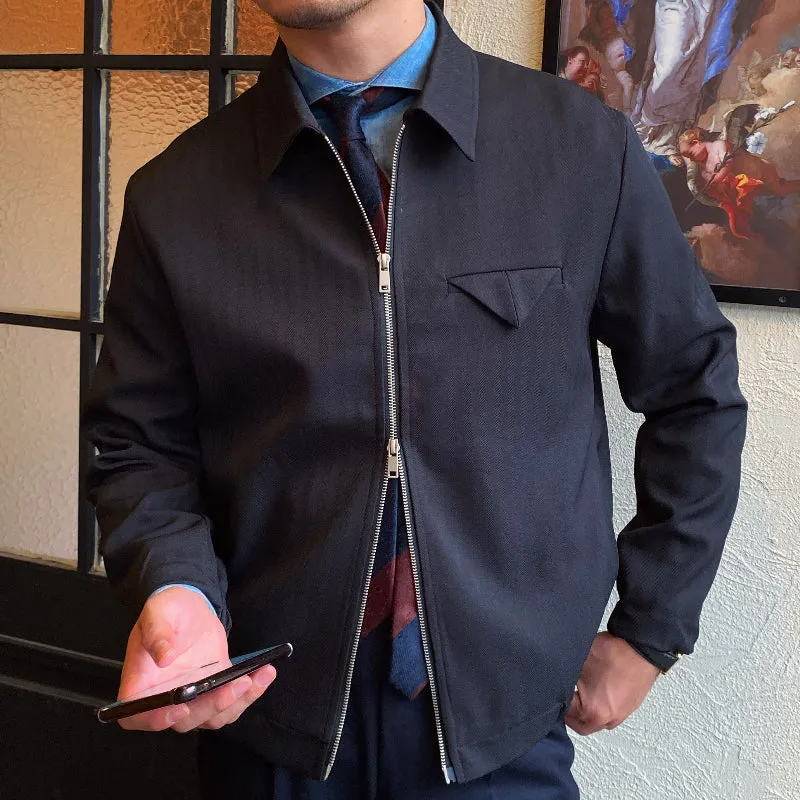 Men's Autumn And Winter Anti-wrinkle Slim-fit Lapel Casual Jacket