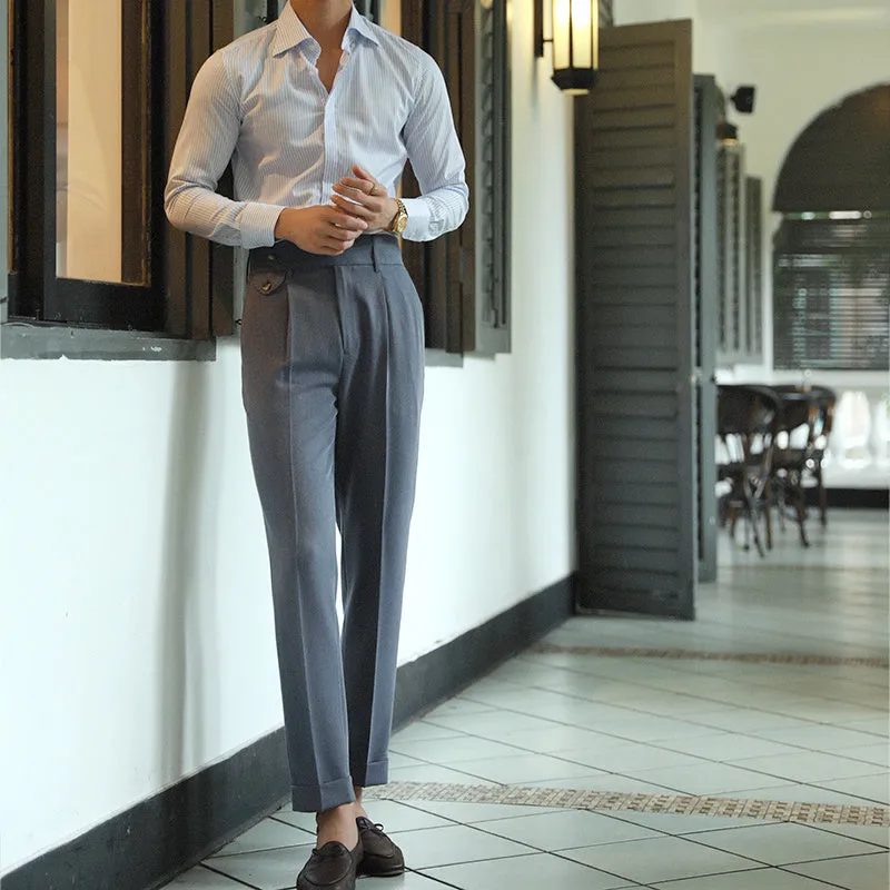 Men's Business All-match Non-iron Anti-wrinkle Paris Button Suit Pants