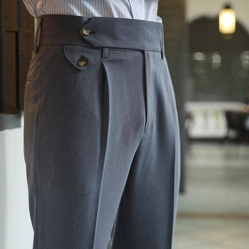 Men's Business All-match Non-iron Anti-wrinkle Paris Button Suit Pants