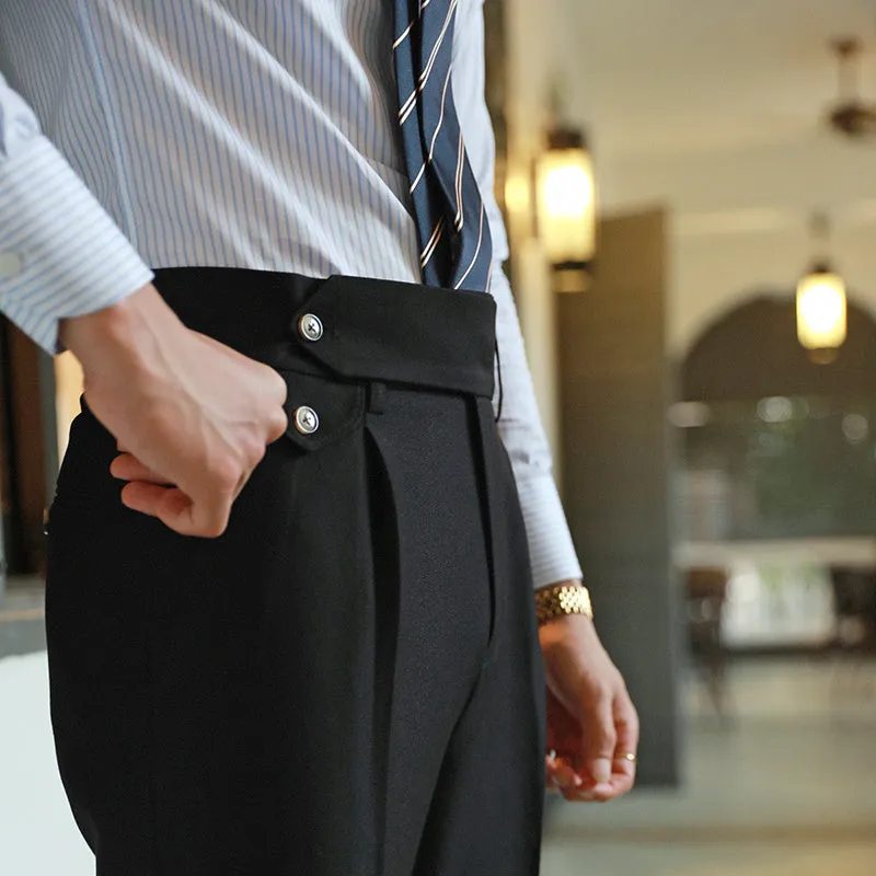 Men's Business All-match Non-iron Anti-wrinkle Paris Button Suit Pants