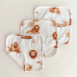 Organic Wash Cloths - 3 pack - Lion